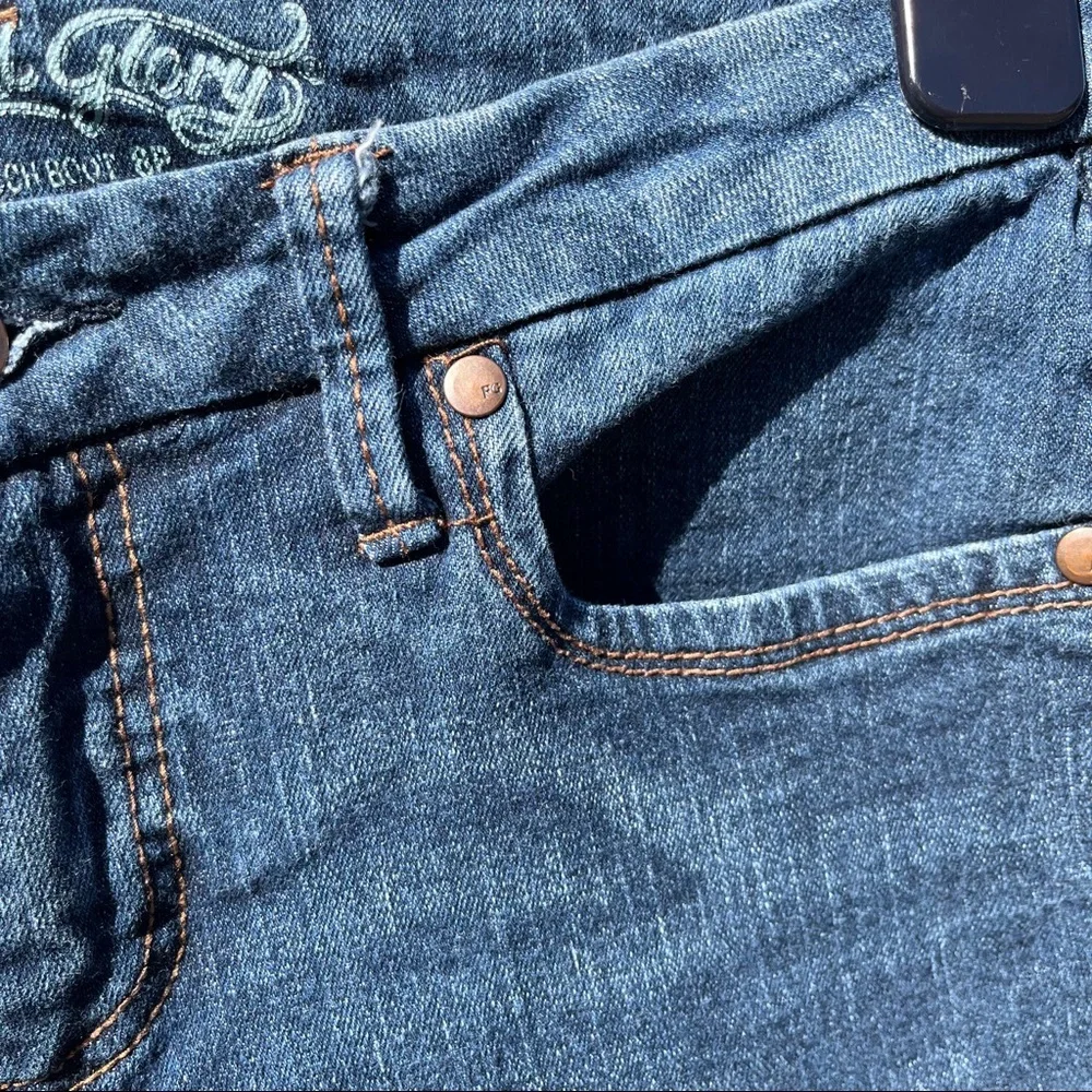 Faded Glory 5 Pocket Velvet Touch Denim Boot Jeans, Size 8P - Picture 7 of 15